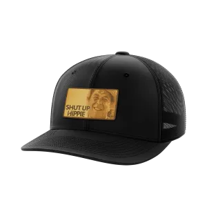 Shut Up Hippie Leather Patch Hat