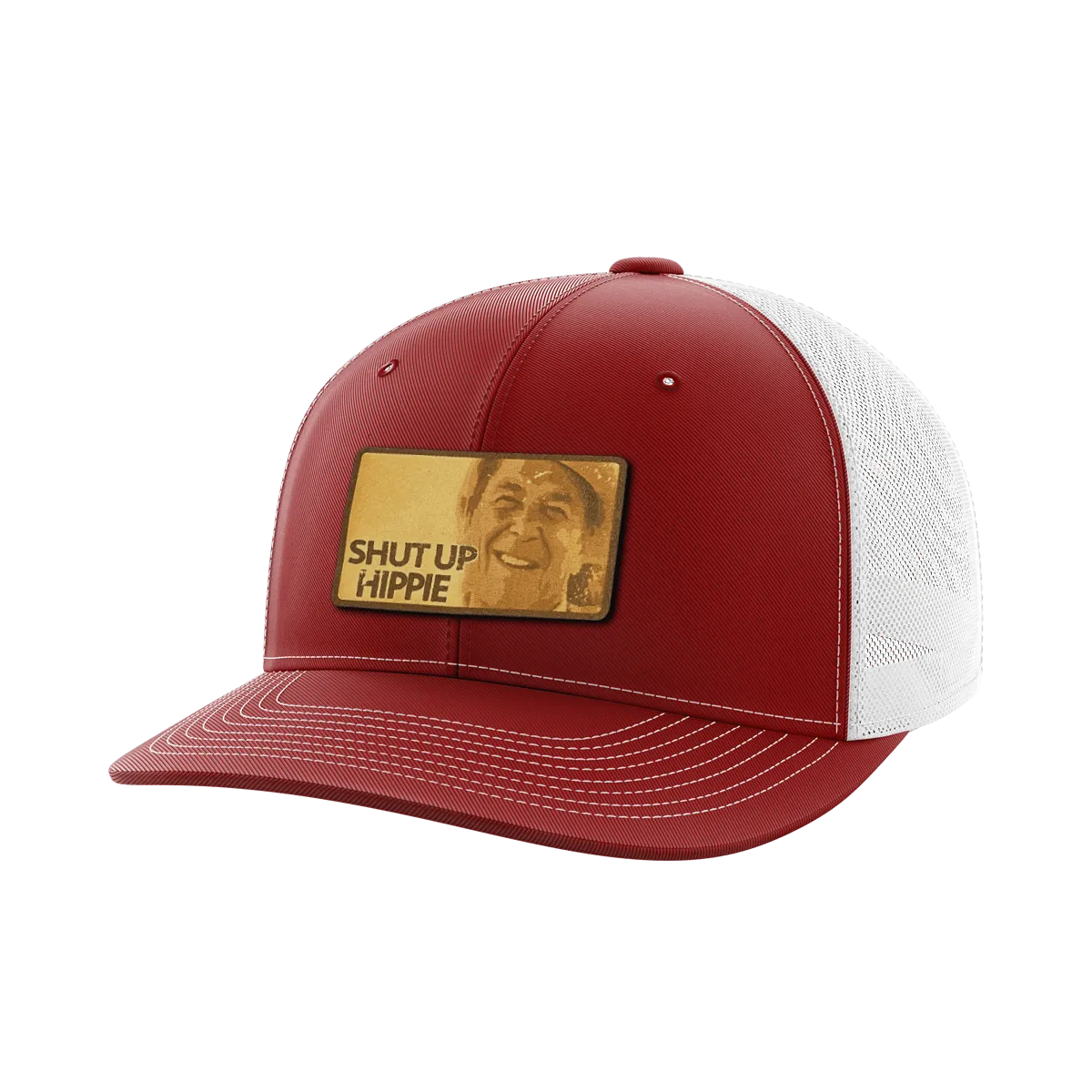 Shut Up Hippie Leather Patch Hat