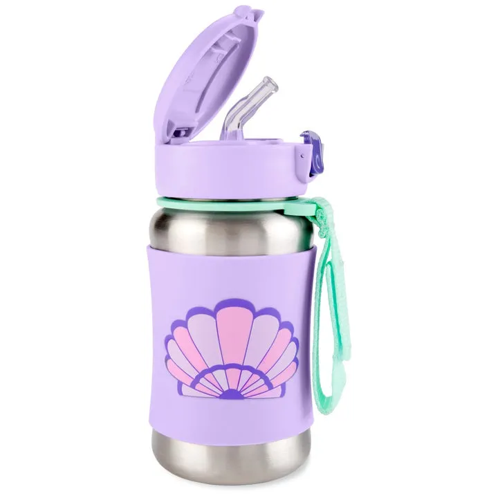 Skip Hop Spark Style Stainless Steel Straw Bottle - Seashell