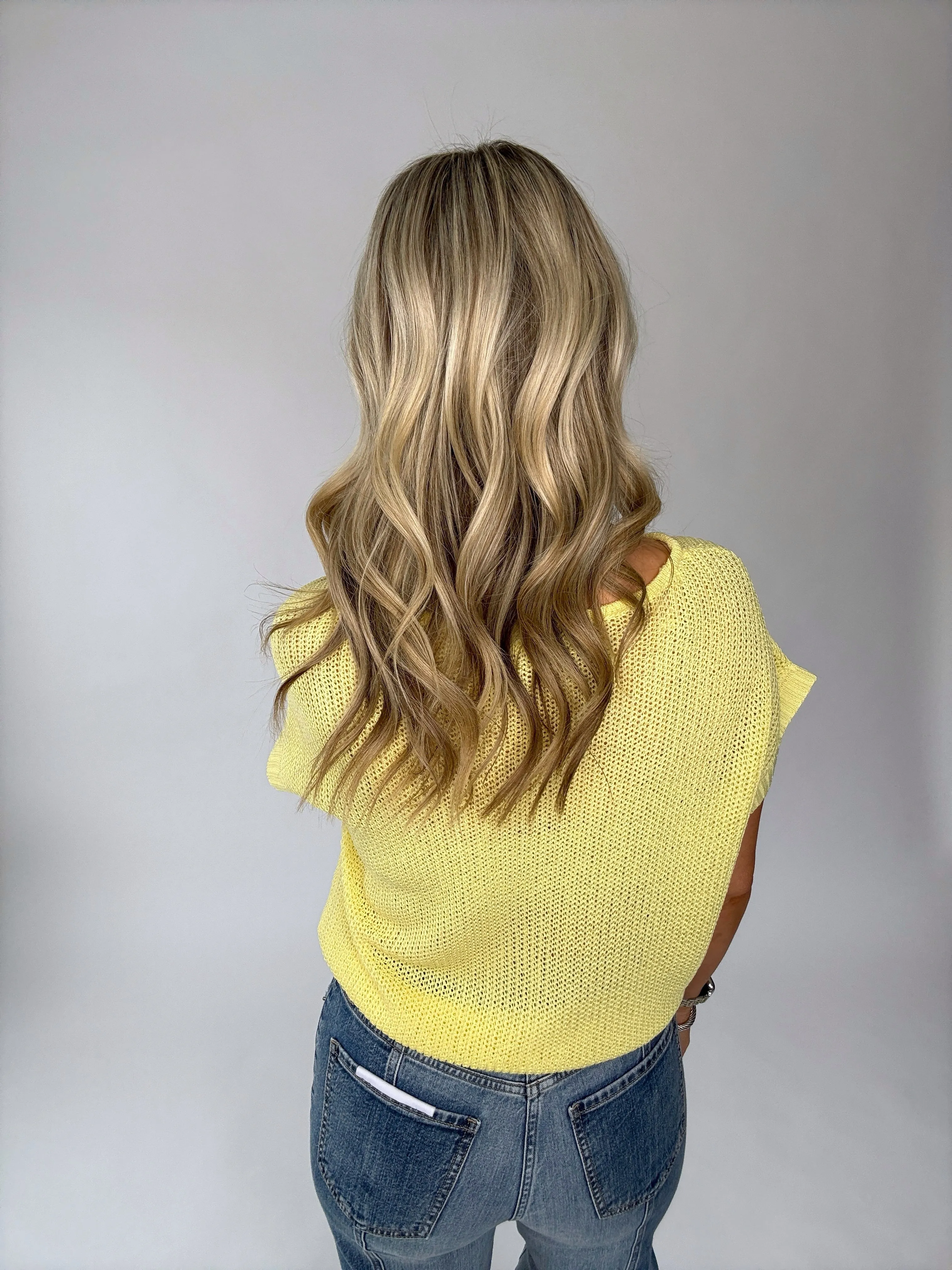 Soaking Up The Sunshine Knit Top- Yellow