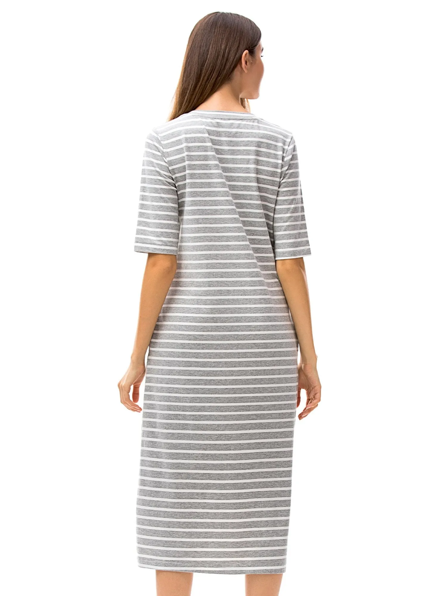 Striped Casual T-Shirt Dress