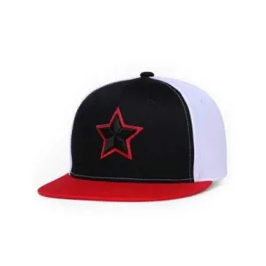 Stylish Star Pattern Embroidery Hip Hop Hat - Black