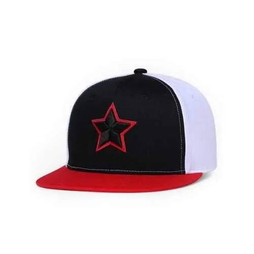 Stylish Star Pattern Embroidery Hip Hop Hat - Black