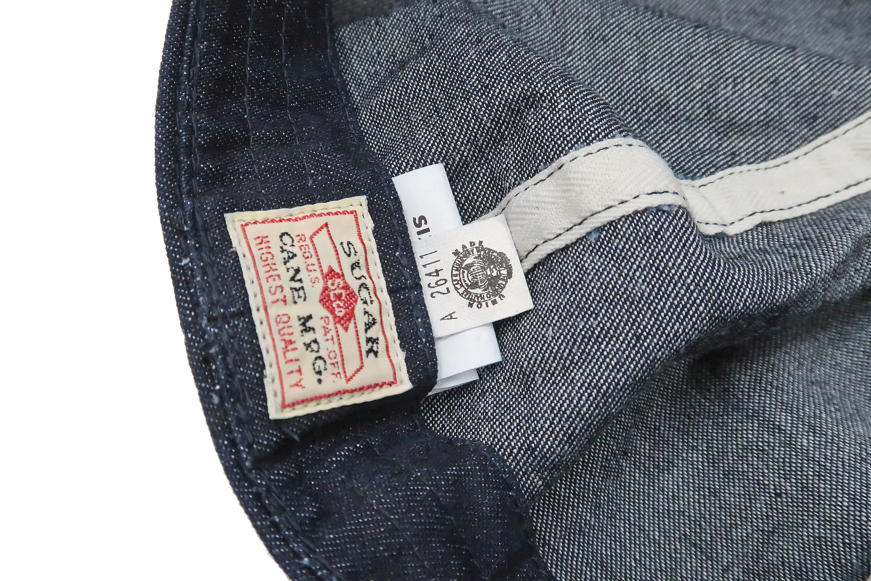 Sugar Cane Applejack Cap Men's Casual Short Brim Denim Work Hat SC02705