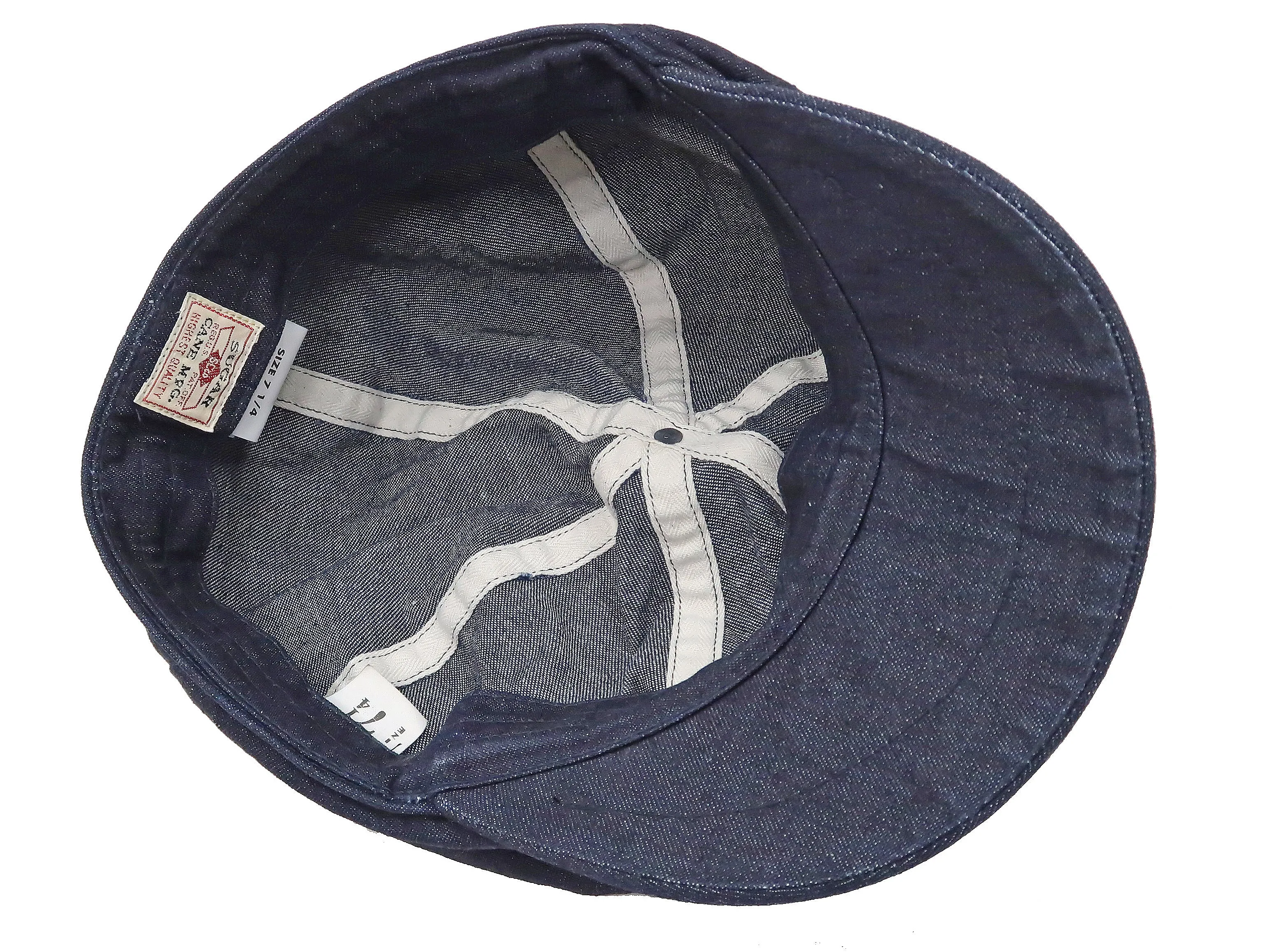 Sugar Cane Applejack Cap Men's Casual Short Brim Denim Work Hat SC02705