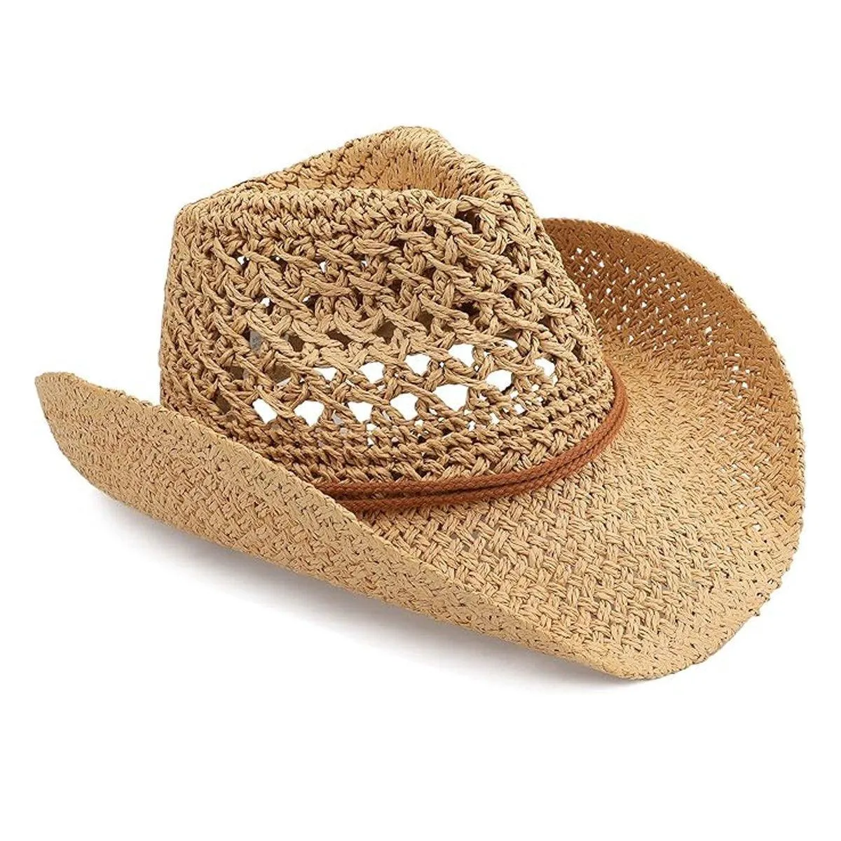 Summer Straw Beach Hat Outdoor Western Sun Hat Youth Sunscreen UV Protection