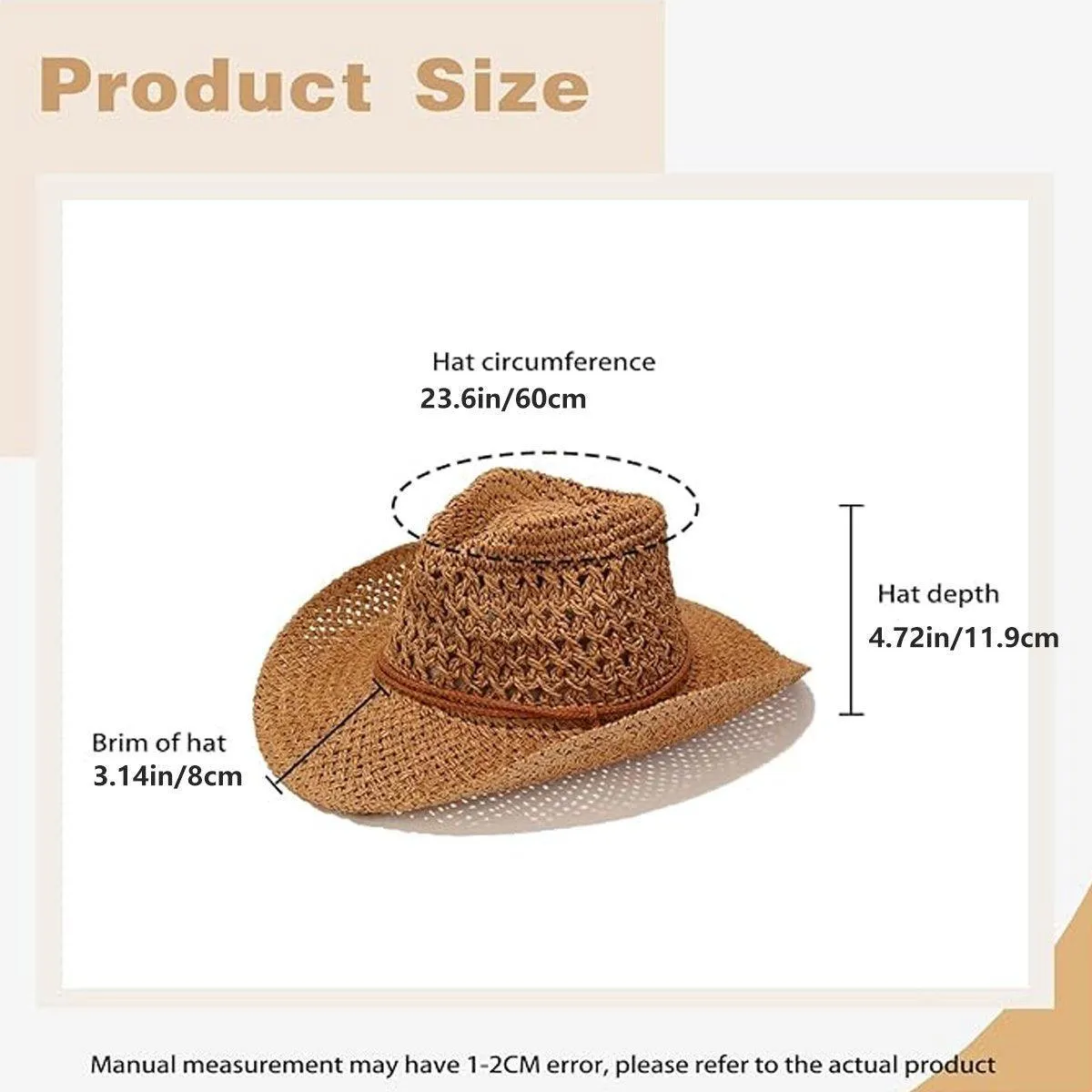 Summer Straw Beach Hat Outdoor Western Sun Hat Youth Sunscreen UV Protection