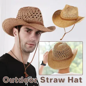 Summer Straw Beach Hat Outdoor Western Sun Hat Youth Sunscreen UV Protection