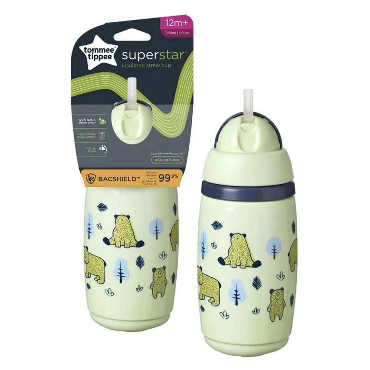 Superstar Insulated Straw Cup 266ml, 12M 