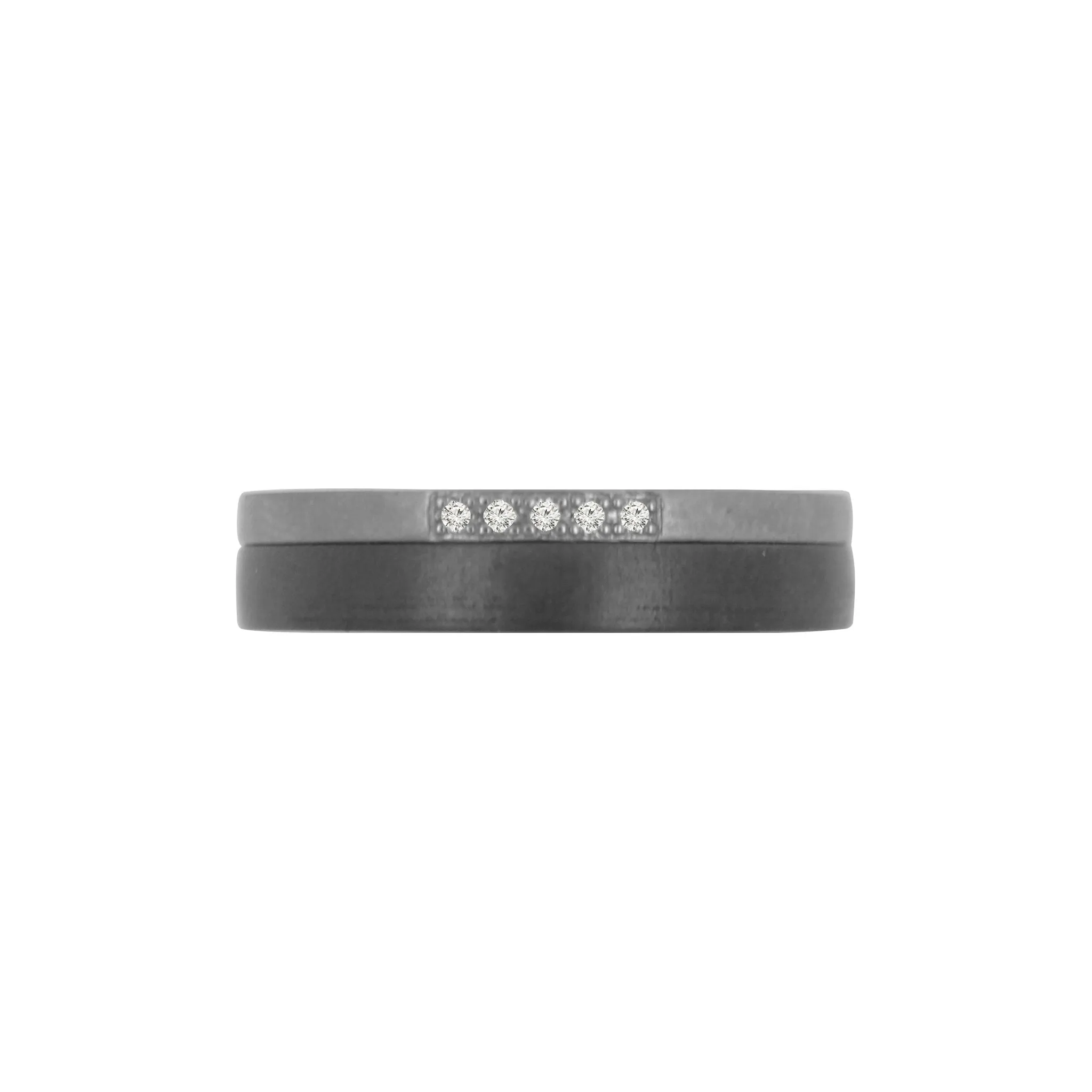Titan Ring w/ Lab grown Diamonds 18k Gold, & Tantalum