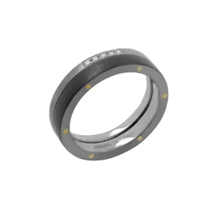 Titan Ring w/ Lab grown Diamonds 18k Gold, & Tantalum