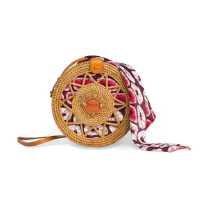 Toun - Silk African Print Rattan Bags