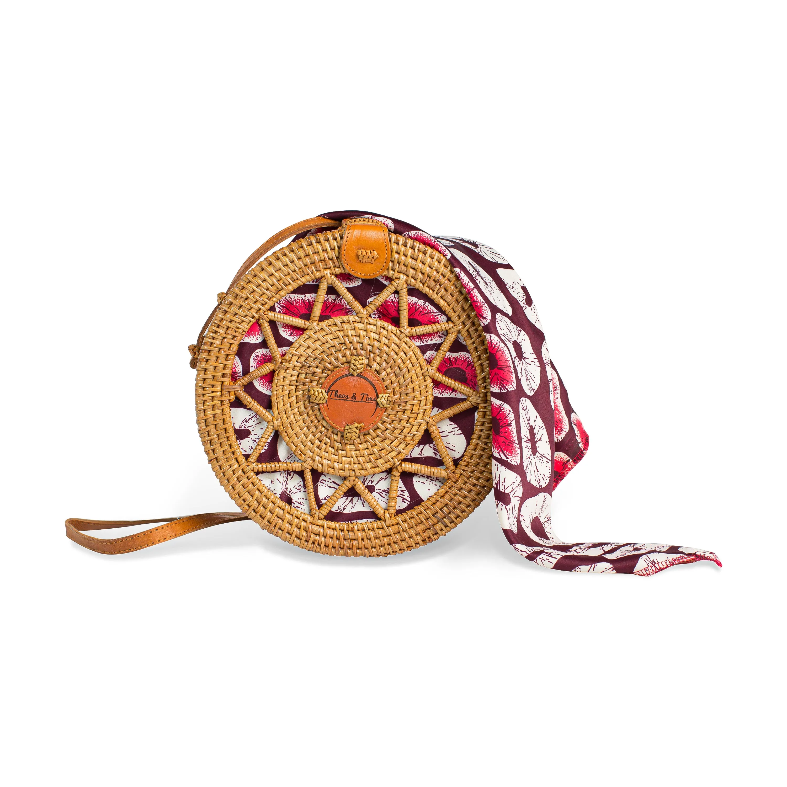Toun - Silk African Print Rattan Bags