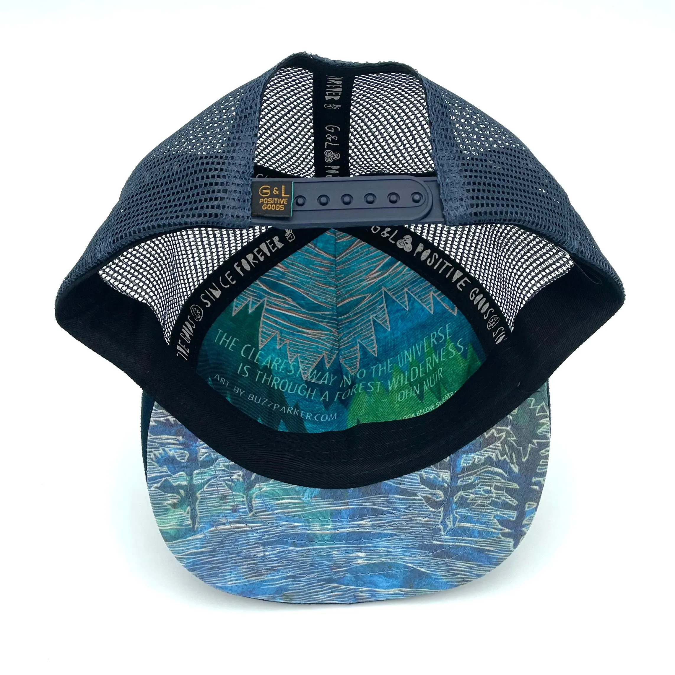 Trees Trucker Hat – Adjustable Mesh Cap with Faux Suede Visor