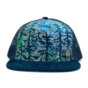 Trees Trucker Hat – Adjustable Mesh Cap with Faux Suede Visor