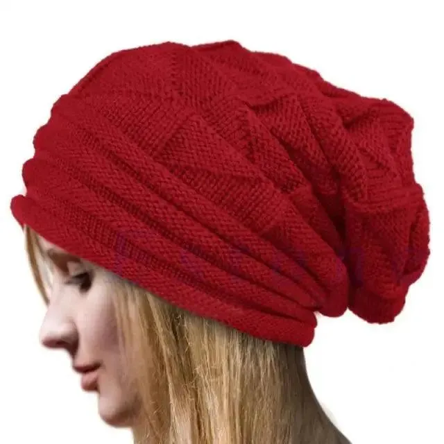 Unisex  Cute Oversized Winter Baggy Cool Caps Autumn Beanies For Men Women Classy Warm Cap For Cold Weather