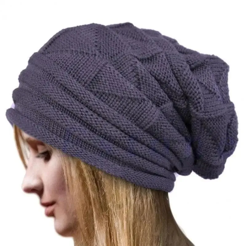 Unisex  Cute Oversized Winter Baggy Cool Caps Autumn Beanies For Men Women Classy Warm Cap For Cold Weather