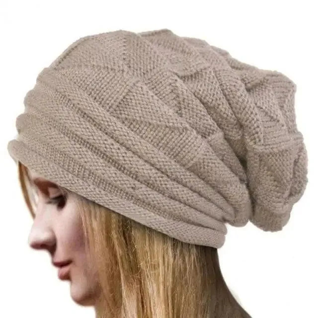 Unisex  Cute Oversized Winter Baggy Cool Caps Autumn Beanies For Men Women Classy Warm Cap For Cold Weather