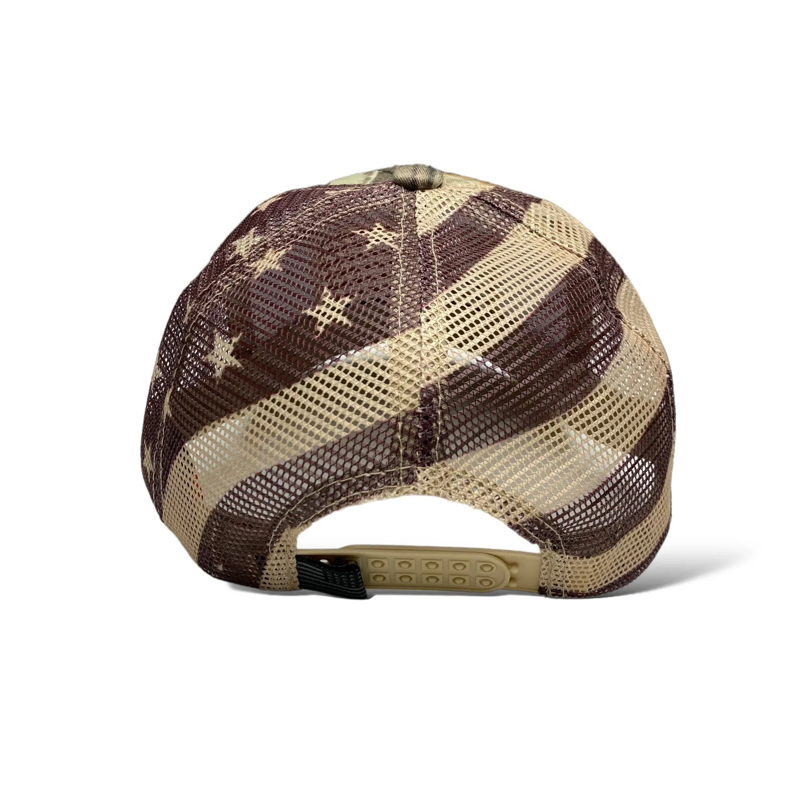 US American Flag Embroidered Patch Adjustable Camo Trucker Hat Cap