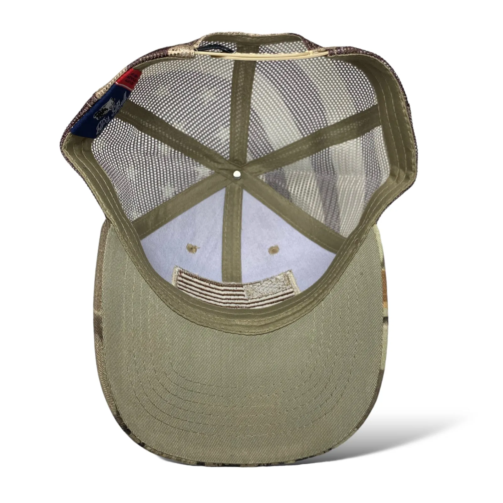 US American Flag Embroidered Patch Adjustable Camo Trucker Hat Cap