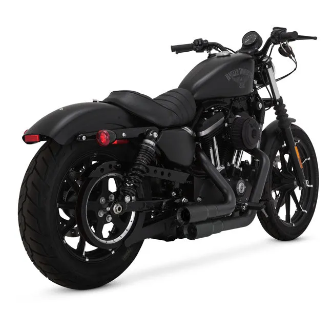 VANCE & HINES, MINI-GRENADES 2-2 EXHAUST BLACK. HD Sportster 04-20.