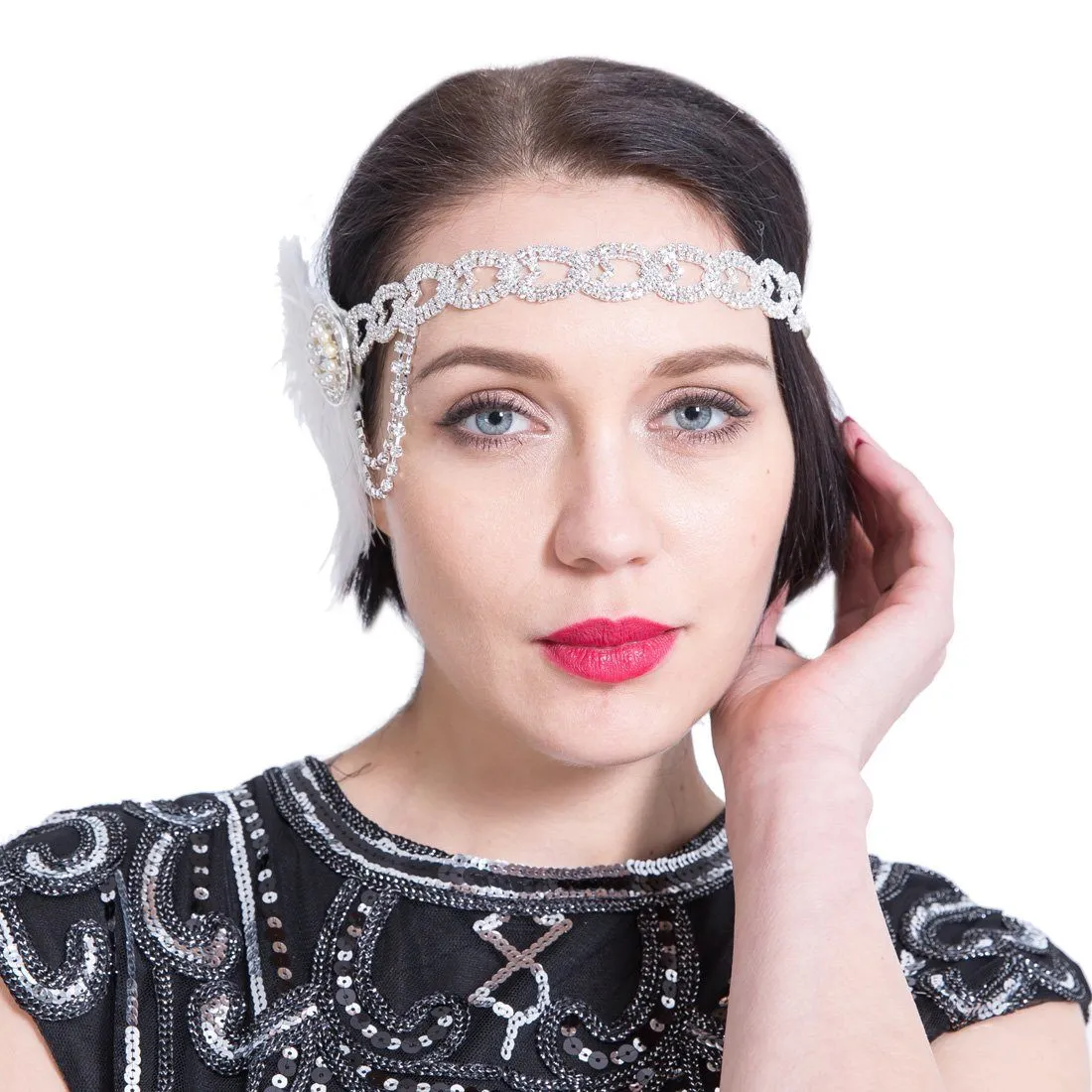 Vintage 1920s Flapper Headband Gatsby Headpiece|JaosWish