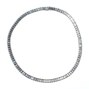 Vintage Art Deco Diamante Baquette Choker Necklace