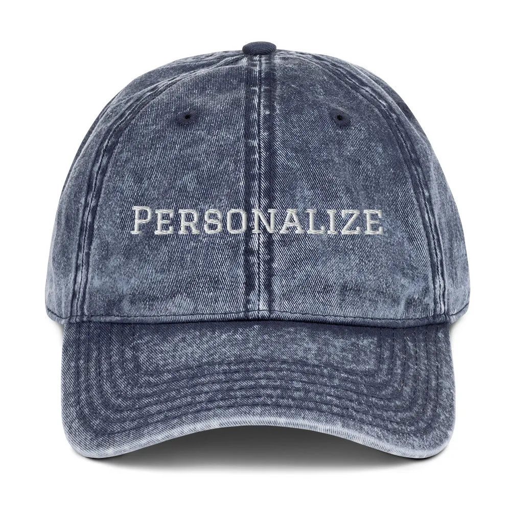 Vintage Cotton Twill Cap (Personalize)