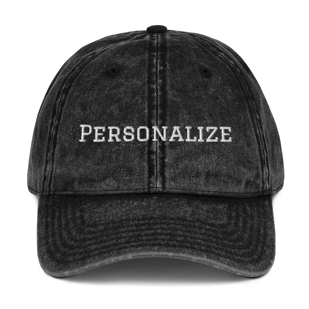 Vintage Cotton Twill Cap (Personalize)