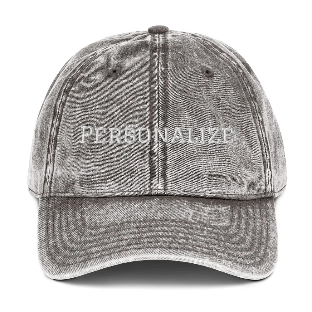 Vintage Cotton Twill Cap (Personalize)