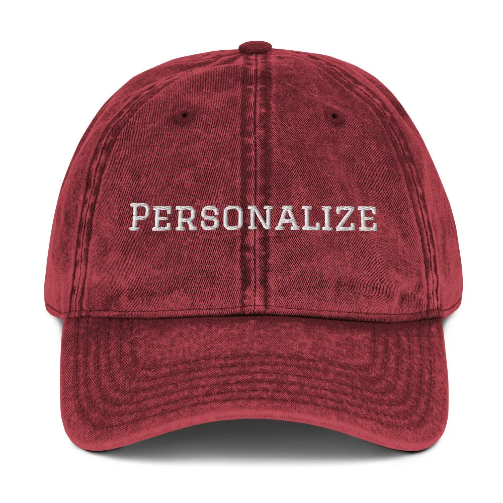 Vintage Cotton Twill Cap (Personalize)