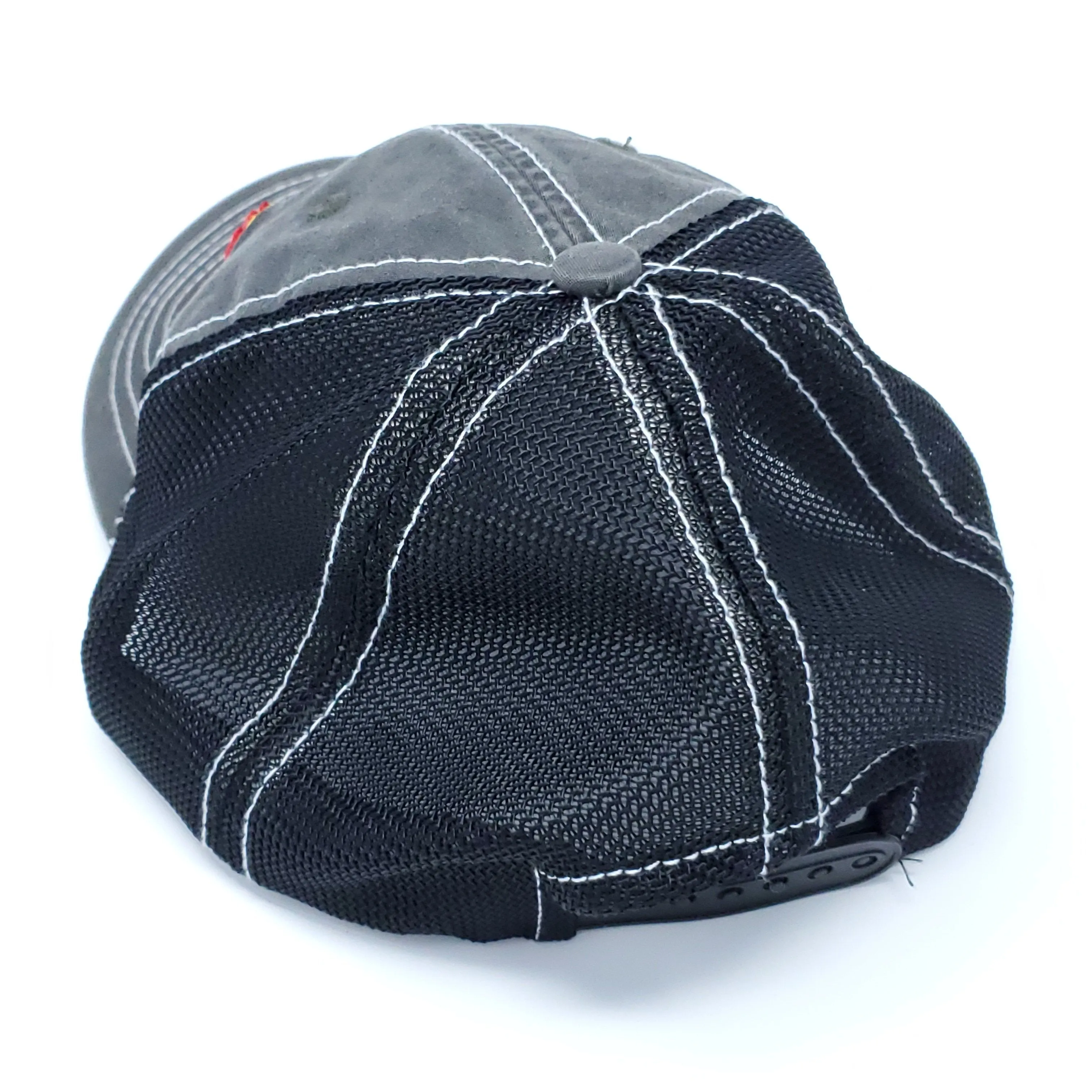 Vintage Trucker Style Snapback with Embroidered Zia Symbol