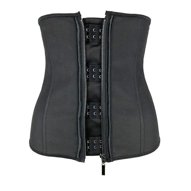 Women Latex Waist & Body Shaper Corsets with Zipper