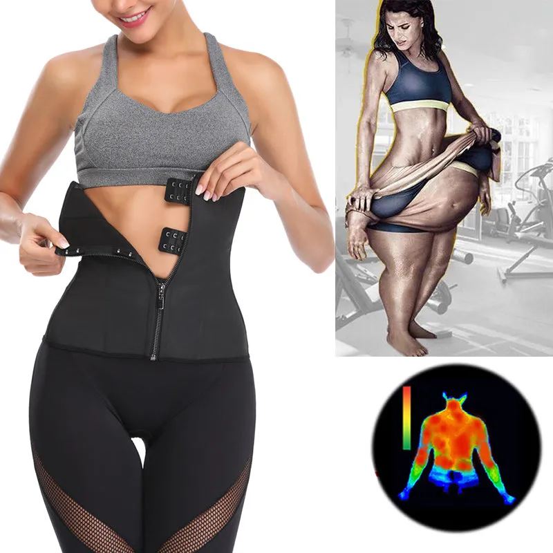 Women Latex Waist & Body Shaper Corsets with Zipper