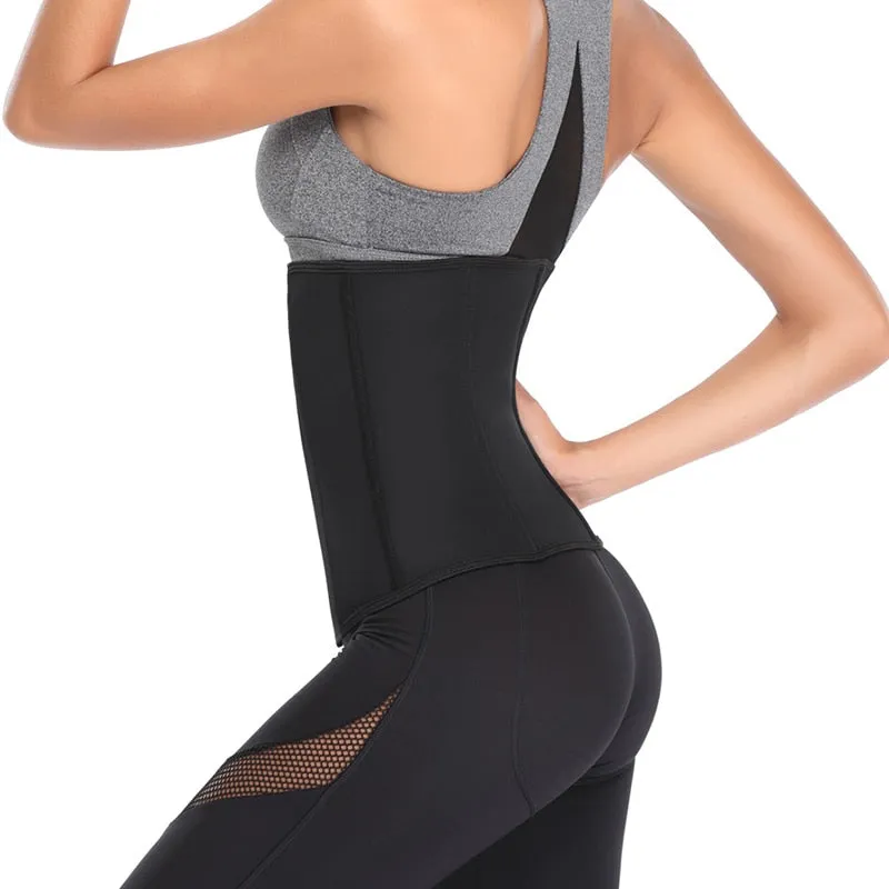 Women Latex Waist & Body Shaper Corsets with Zipper