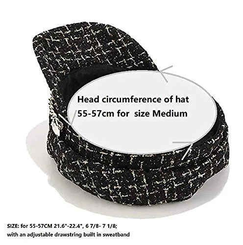 Women's Tweed Plaid Newsboy Cap