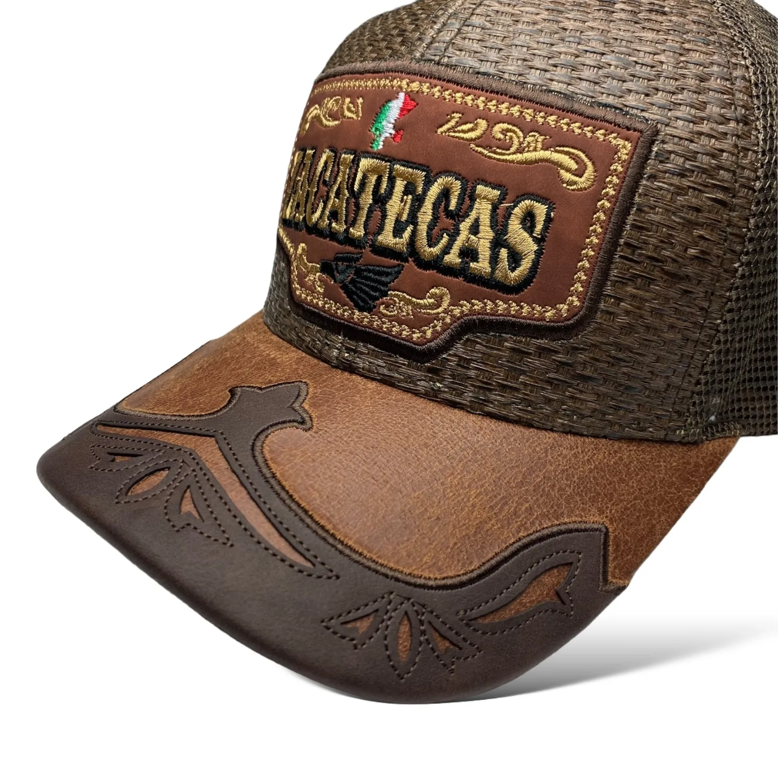 Zacatecas Mexico Straw Snapback Hat, Western, Rodeo Baseball Cap