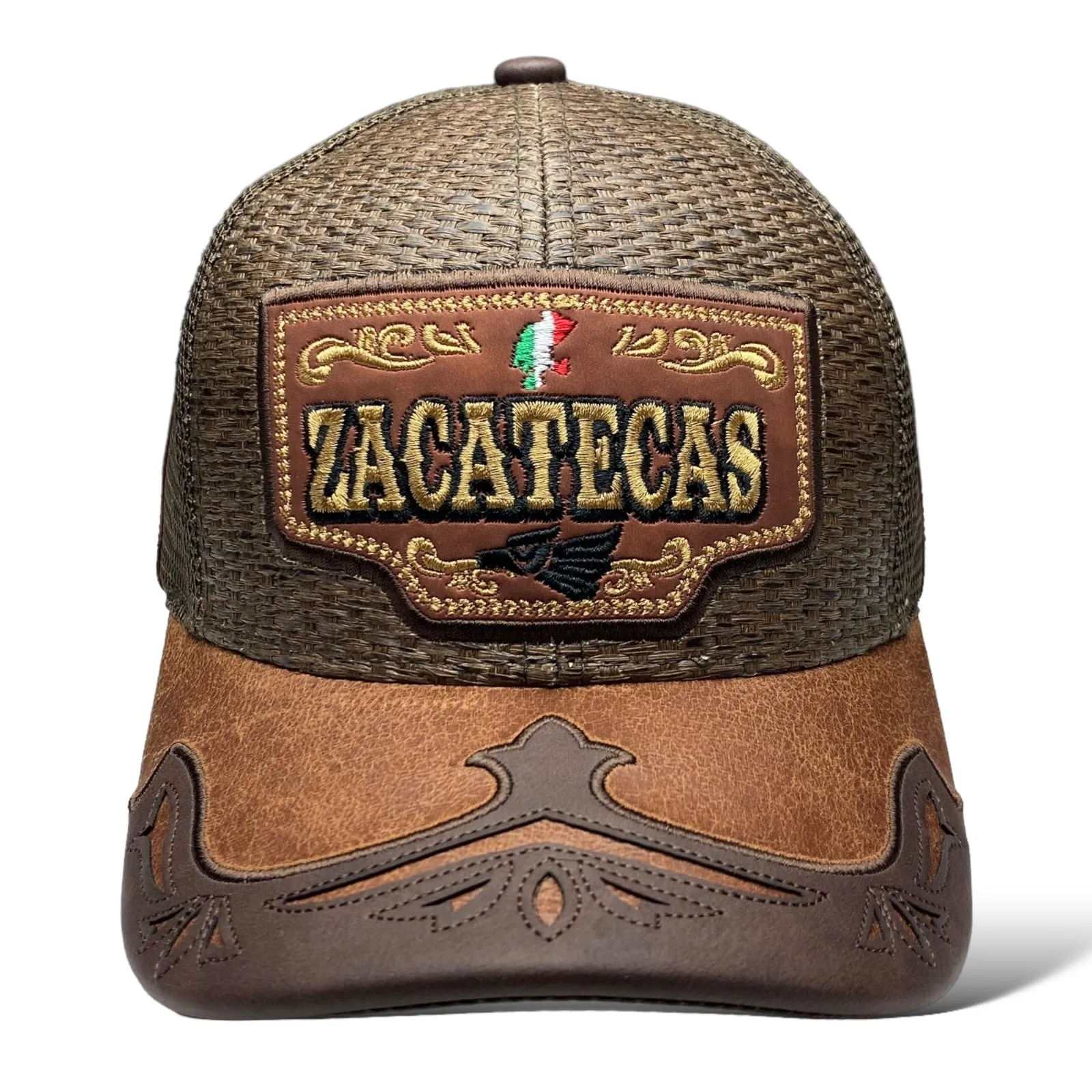 Zacatecas Mexico Straw Snapback Hat, Western, Rodeo Baseball Cap