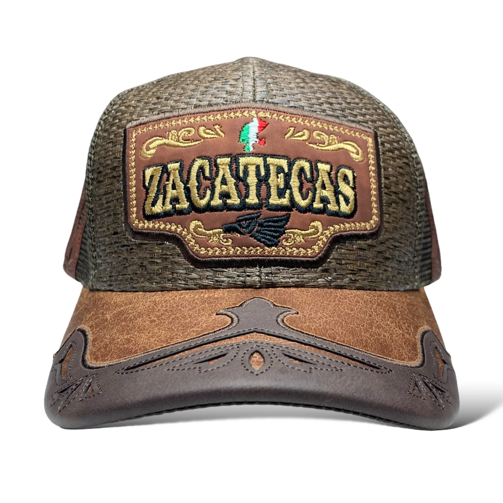 Zacatecas Mexico Straw Snapback Hat, Western, Rodeo Baseball Cap